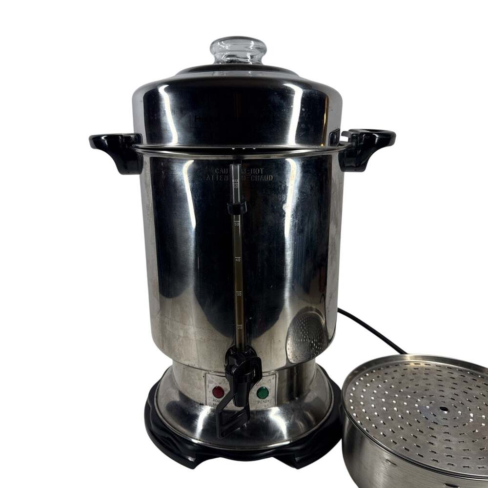 Hamilton Beach 60 Cup Commercial Coffee Maker Urn Stainless Open Box Tested Read